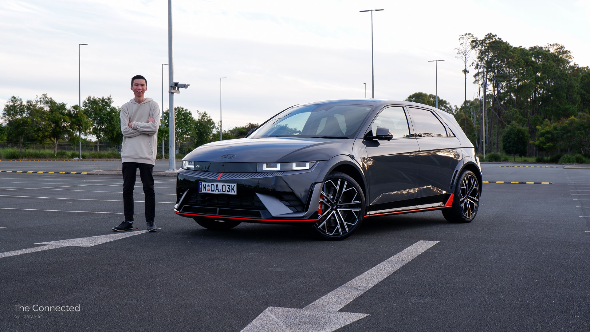 Henry Man standing next to 2025 Hyundai Ioniq 5 N