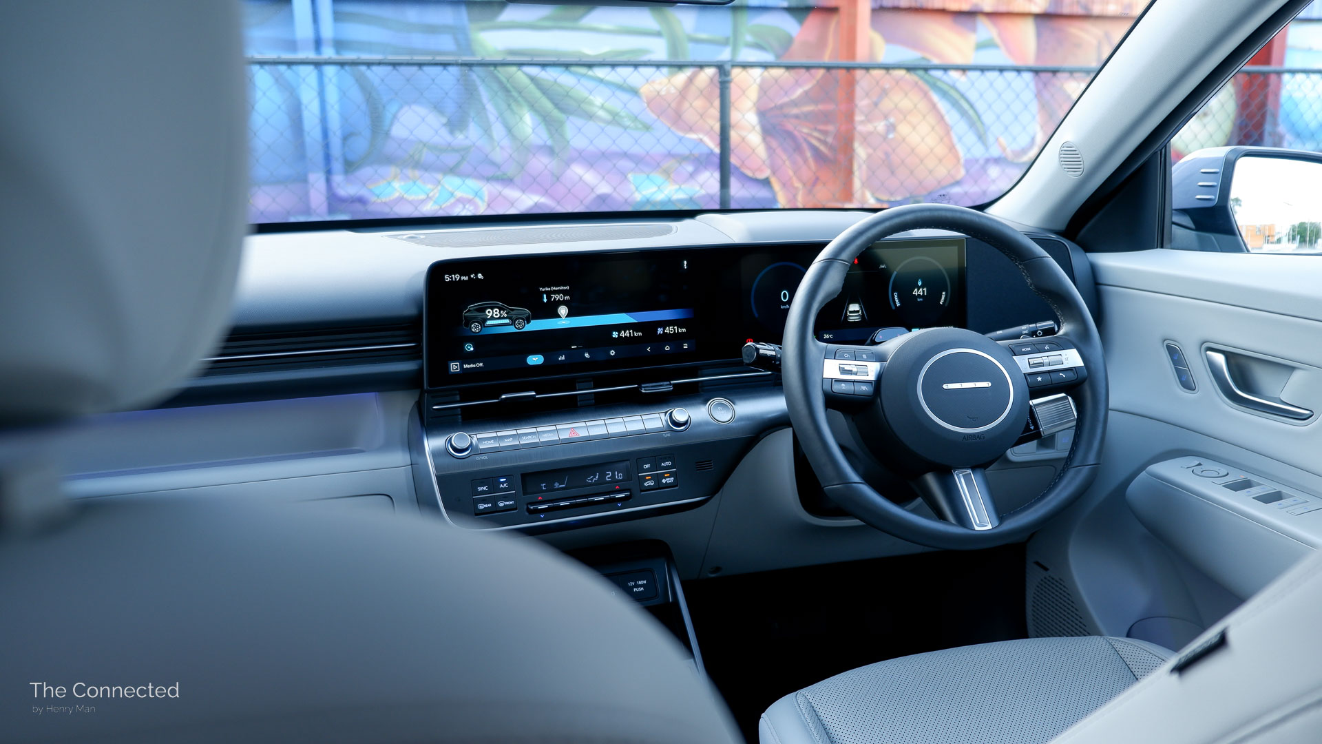 2025 Hyundai Kona Electric Premium interior dashboard