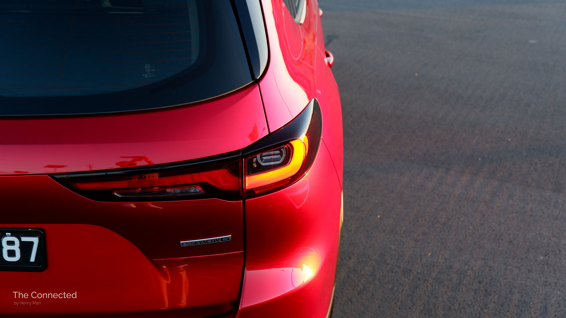 2024 Mazda CX-60 rear tail-light in sunset