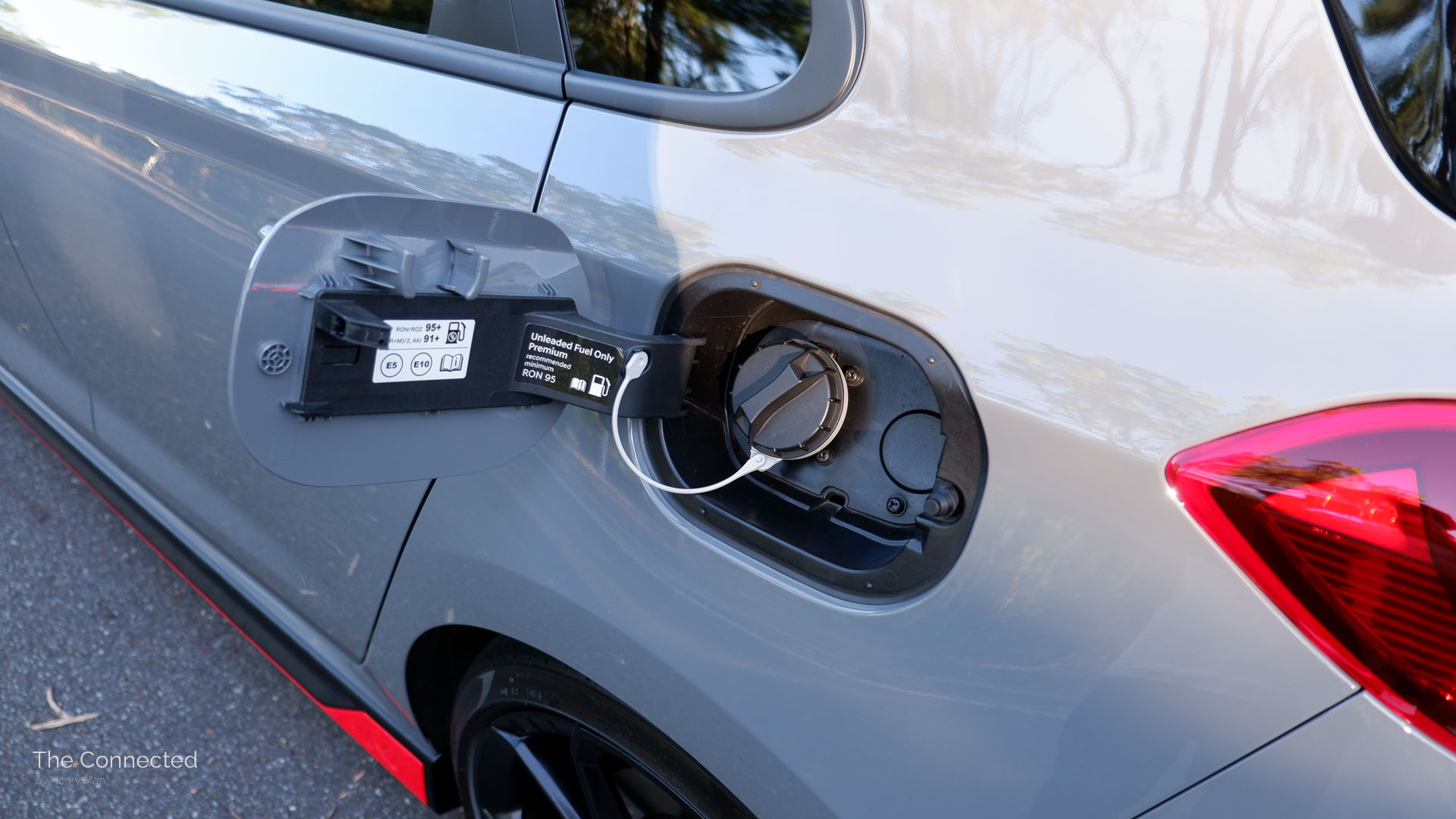 2025 Hyundai i30 N open fuel lid and fuel cap