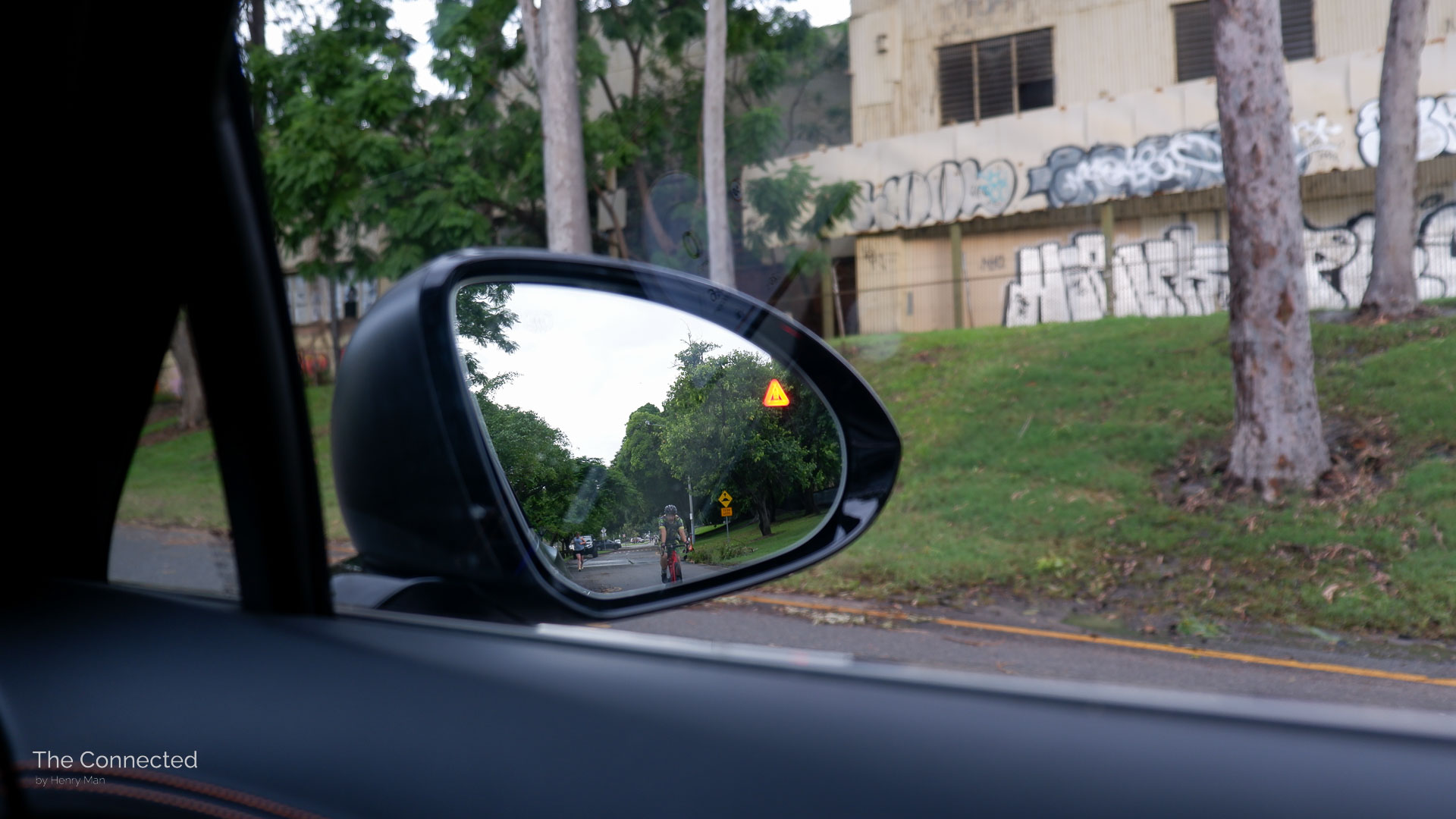 2025 Genesis GV70 Signature Sport wing mirror with blind-spot warning light