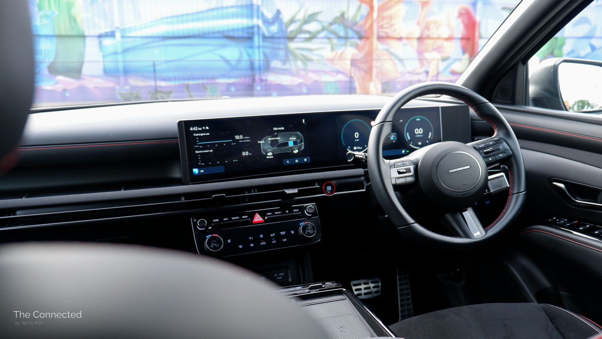 2025 Hyundai Tucson Hybrid Elite N Line interior and dashboard