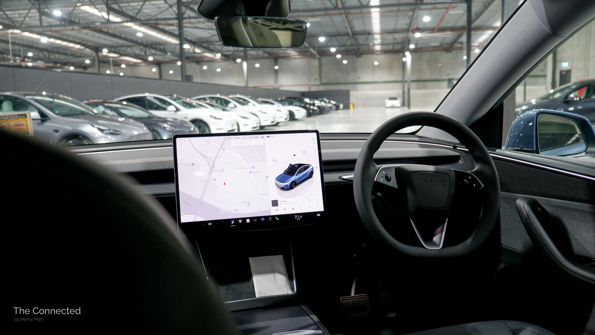 2025 Tesla Model Y RWD black interior and dashboard