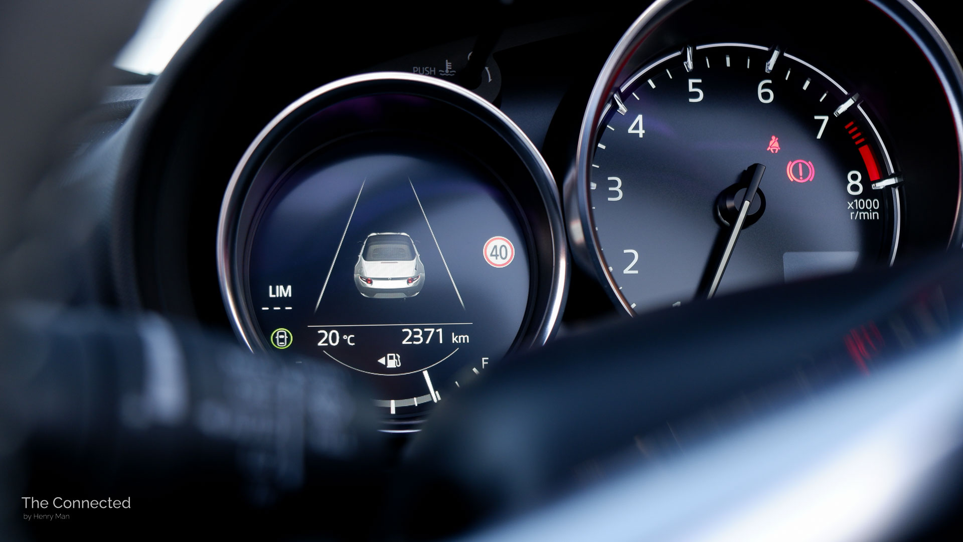 2026 Mazda MX-5 G20 Roadster instrument cluster and display showing safety assists page