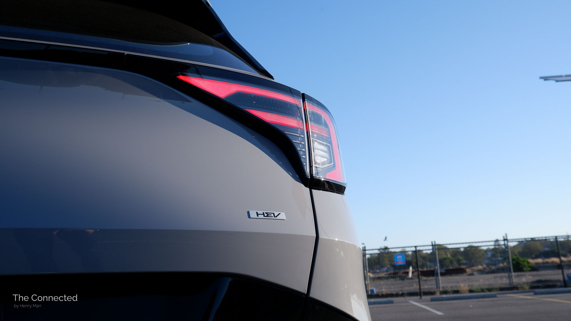 2026 Kia Sportage SX Hybrid rear tail-light with HEV badge