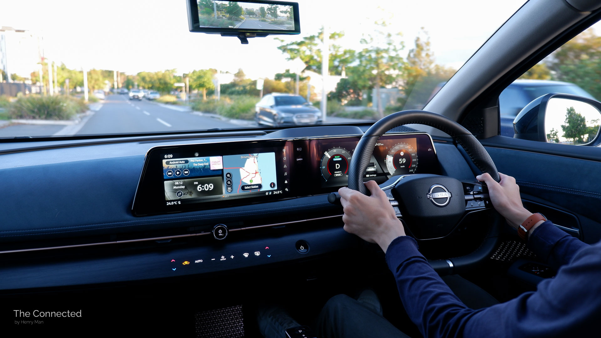 Man driving the 2026 Nissan Ariya Evolve e-4orce