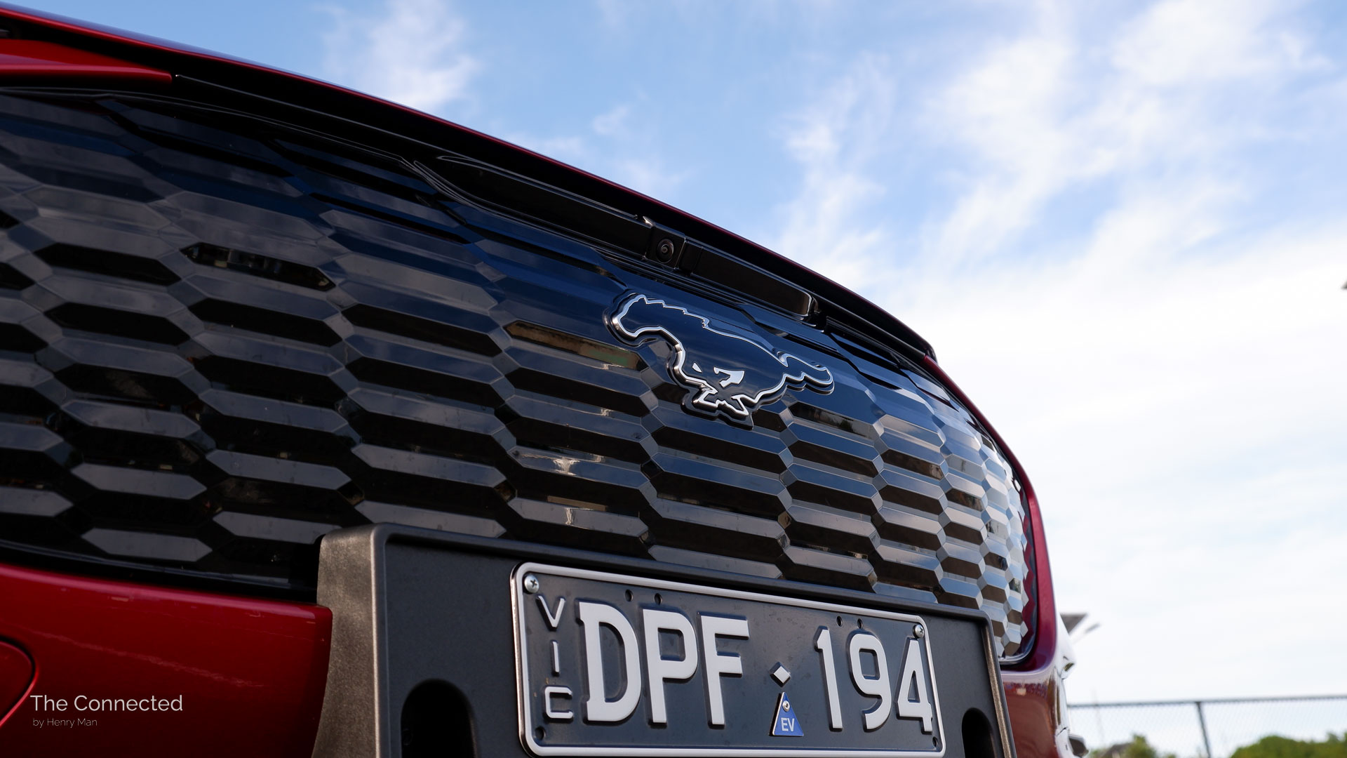 2026 Ford Mustang Mach-E GT front grille with Pony badge
