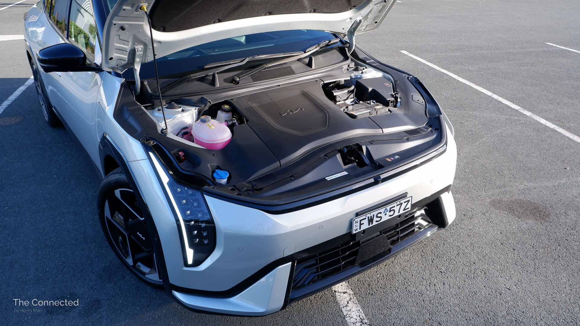 2026 Kia EV4 GT-Line front open bonnet
